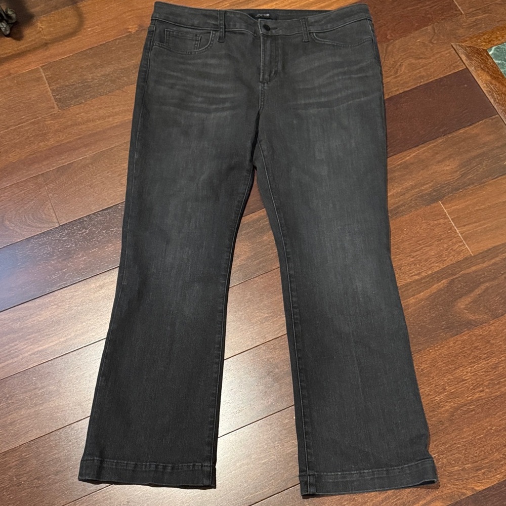 Joe’s Jeans Kacey mid rise petite bootcut dark gray jeans